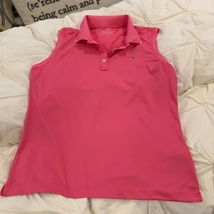 Vineyard Vines Pink Sleeveless Polo Top